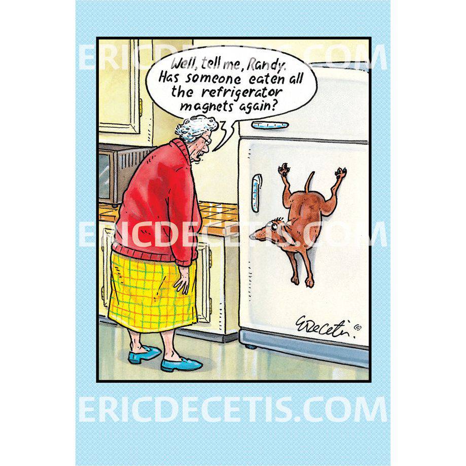 Pictura refrigerator magnet birthday card featuring colorful birthday message with playful design by Eric Decetis.